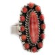 925 Sterling Silver Handmade Certified Authentic Navajo Natural Spiny Oyster Native American Ring  16607