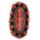 925 Sterling Silver Handmade Certified Authentic Navajo Natural Spiny Oyster Native American Ring  16607