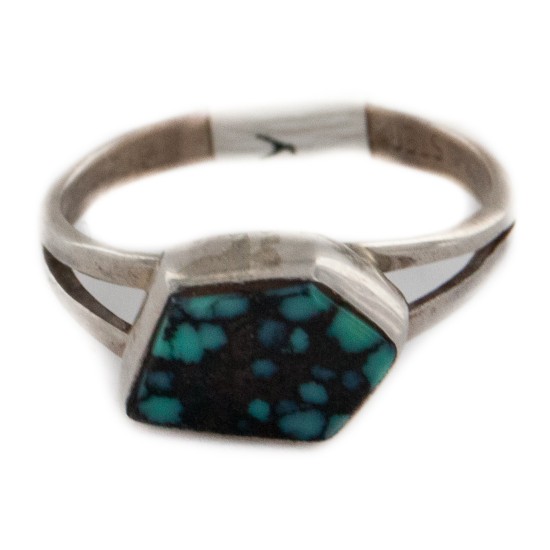 925 Sterling Silver Handmade Certified Authentic Navajo Natural Turquoise Native American Ring  12510