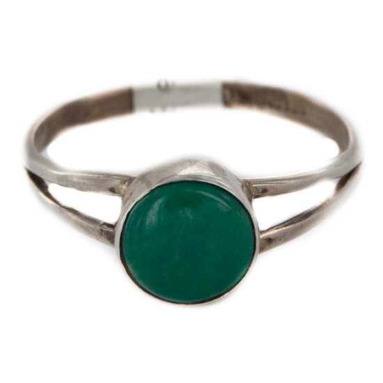 925 Sterling Silver Handmade Certified Authentic Navajo Natural Turquoise Native American Ring  12511-1