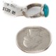 925 Sterling Silver Handmade Certified Authentic Navajo Natural Turquoise Native American Ring  16803-00