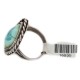 925 Sterling Silver Handmade Certified Authentic Navajo Natural Turquoise Native American Ring  16935