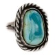 925 Sterling Silver Handmade Certified Authentic Navajo Natural Turquoise Native American Ring  16935