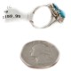 .925 Sterling Silver Handmade Certified Authentic Navajo Natural Turquoise Native American Ring  16981