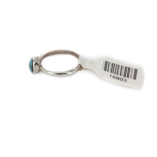 Certified Authentic 925 Sterling Silver Handmade Navajo Natural Turquoise Native American Ring 16803-000 Certified Authentic 925 Sterling Silver Handmade Navajo Natural Turquoise Native American Ring 16803-000