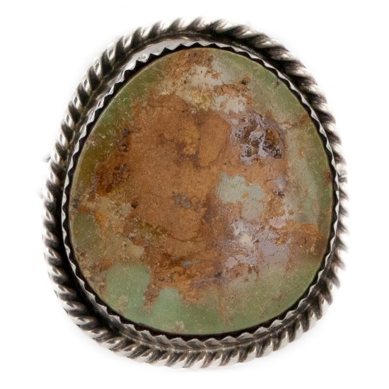 Handmade Certified Authentic Signed by M Navajo .925 Sterling Silver Natural Turquoise Native American Ring  16459