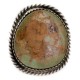 Handmade Certified Authentic Signed by M Navajo .925 Sterling Silver Natural Turquoise Native American Ring  16459