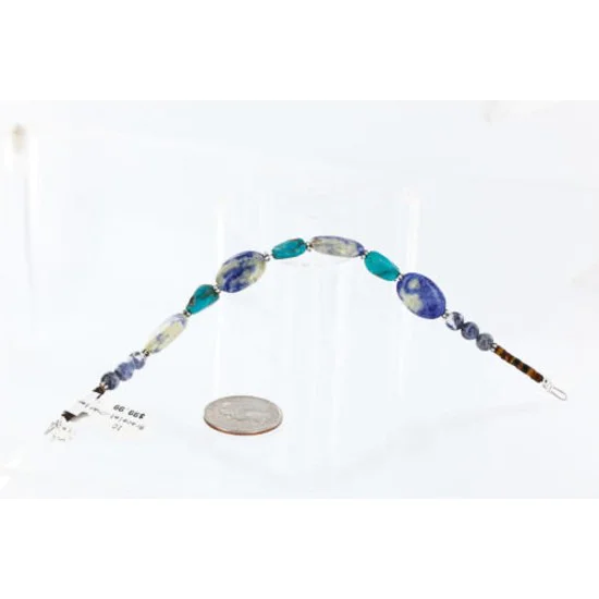 Navajo .925 Sterling Silver Natural Turquoise and Lapis Native American Bracelet 390749441748 Navajo .925 Sterling Silver Natural Turquoise and Lapis Native American Bracelet 390749441748