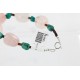 Certified Authentic Navajo .925 Sterling Silver Natural Turquoise and Native American Pink Quartz Bracelet 390754262554