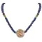 .925 Sterling Silver Navajo Natural Ruby Opalite Sapphire Jade Hematite Native American Necklace 15768-1