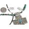 Cross .925 Sterling Silver Nickel Handmade Navajo Natural Turquoise Tigers Eye Native American Necklace 14981-16029-7