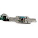 Cross .925 Sterling Silver Nickel Handmade Certified Authentic Navajo Natural Turquoise Tigers Eye Native American Necklace 14981-16029-7