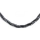 Twisted 3 Strand Certified Authentic Navajo .925 Sterling Silver Natural Hematite Native American Necklace 16053