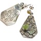 .925 Sterling Silver Handmade Certified Authentic Signed Navajo Natural Turquoise Dangle Native American Earrings 17844
