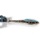 .925 Sterling Silver Handmade Certified Authentic Navajo Natural Turquoise Blue Quartz Native American Necklace 15042-15965