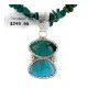 .925 Sterling Silver Handmade Certified Authentic Navajo Natural Turquoise Coral Native American Necklace 24411-6-16075-4