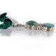 .925 Sterling Silver Handmade Certified Authentic Navajo Natural Turquoise Coral Native American Necklace 24411-6-16075-4
