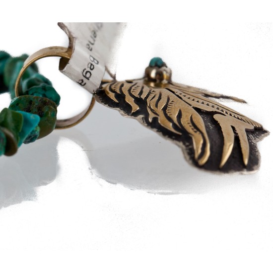 Certified Authentic 12kt Gold Filled and .925 Sterling Silver Horse Head Handmade Natural Turquoise Native American Necklace 24170-16075-3 Certified Authentic 12kt Gold Filled and .925 Sterling Silver Horse Head Handmade Natural Turquoise Native American Necklace 24170-16075-3