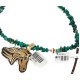 Certified Authentic 12kt Gold Filled and .925 Sterling Silver Horse Head Handmade Natural Turquoise Native American Necklace 24170-16075-3 Certified Authentic 12kt Gold Filled and .925 Sterling Silver Horse Head Handmade Natural Turquoise Native American Necklace 24170-16075-3