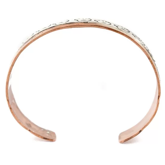 Handmade Bear Roanhorse Navajo Pure .925 Sterling Silver Copper Native American Bracelet 12770-000 Handmade Bear Roanhorse Navajo Pure .925 Sterling Silver Copper Native American Bracelet 12770-000