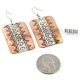 Handmade Bear Navajo Handstamped Pure .925 Sterling Silver Copper Dangle Native American Earrings 27171-2 Handmade Bear Navajo Handstamped Pure .925 Sterling Silver Copper Dangle Native American Earrings 27171-2