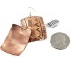 Handmade Certified Authentic Feather Navajo Handstamped Pure Copper Dangle Native American Earrings 18088-1-0