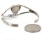 Handmade Heart Certified Authentic Navajo Nickel Mother of Pearl Native American Bracelet 12800