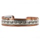 Handmade Horse Certified Authentic Roanhorse Navajo Pure .925 Sterling Silver Copper Native American Bracelet 12770-3
