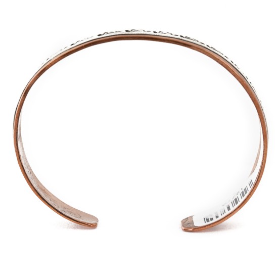 Handmade Horse Certified Authentic Roanhorse Navajo Pure .925 Sterling Silver Copper Native American Bracelet 12770-3