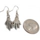 Handmade Certified Authentic Zuni .925 Sterling Silver Natural Multicolor Dangle Native American Earrings 27137