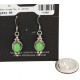 Certified Authentic Handmade Navajo Signed C. Jones .925 Sterling Silver Dangle Native American Earrings Natural Gaspeite 17389