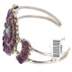 Handmade Certified Authentic Petit Point Zuni .925 Sterling Silver Natural Sugilite Turquoise Native American Bracelet 12686-2