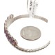 Handmade Certified Authentic Petit Point Zuni .925 Sterling Silver Natural Sugilite Native American Bracelet 12604