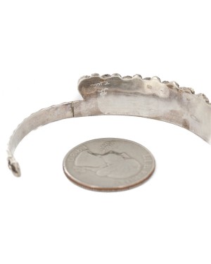 Handmade Certified Authentic Petit Point Zuni .925 Sterling Silver Natural Sugilite Native American Bracelet 12604