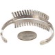 Handmade Certified Authentic Zuni .925 Sterling Silver Petit Point Natural Multicolor Native American Bracelet 12672