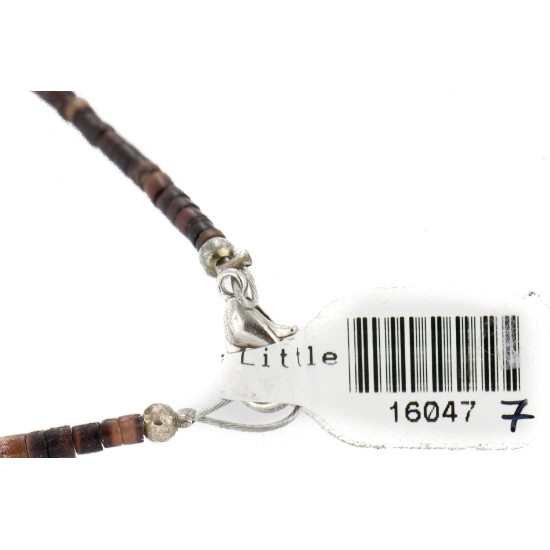 .925 Sterling Silver Handmade Certified Authentic Navajo Turquoise Jasper Native American Necklace 12553