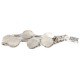 Handmade Certified Authentic Zuni .925 Sterling Silver Petit Point Natural Multicolor Native American Bracelet 12684-1