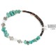 Certified Authentic Navajo Natural Turquoise Opalite Heishi Adjustable Wrap Native American Bracelet 12880