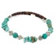 Certified Authentic Navajo Natural Turquoise Heishi Adjustable Wrap Native American Bracelet 12882