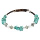 Certified Authentic Navajo Natural Turquoise Opalite Heishi Adjustable Wrap Native American Bracelet 12880