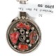 Handmade Certified Authentic Navajo .925 Sterling Silver Coral Native American Necklace 18015