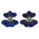 Handmade Certified Authentic Petit Point Zuni .925 Sterling Silver Natural Turquoise and Lapis Stud Native American Earrings 15823 Handmade Certified Authentic Petit Point Zuni .925 Sterling Silver Natural Turquoise and Lapis Stud Native American Earrings 15823