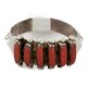 Handmade Certified Authentic Signed .925 Sterling Silver Coral Native American Ring  16773