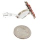 Handmade Certified Authentic Zuni .925 Sterling Silver Coral Native American Ring 16984-2 Handmade Certified Authentic Zuni .925 Sterling Silver Coral Native American Ring 16984-2