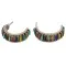 Handmade Zuni .925 Sterling Silver Natural Multicolor Stud Native American Earrings 27138 Handmade Zuni .925 Sterling Silver Natural Multicolor Stud Native American Earrings 27138