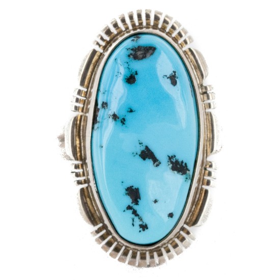 Handmade Certified Authentic Signed .925 Sterling Silver Natural Turquoise Native American Ring  17922