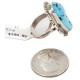 Handmade Certified Authentic Signed .925 Sterling Silver Natural Turquoise Native American Ring  17922