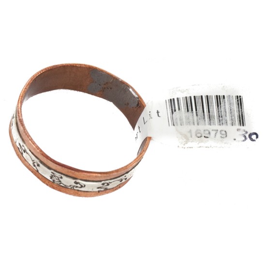.925 Sterling Silver Pure Copper Handmade Certified Authentic Navajo Gecko Native American Ring  16979-30