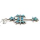 Handmade Cross Certified Authentic Zuni .925 Sterling Silver Petit Point Turquoise Quartz Native American Necklace  24367-16076-101