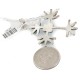 Handmade Cross Certified Authentic Zuni .925 Sterling Silver Petit Point Turquoise Quartz Native American Necklace  24367-16076-101